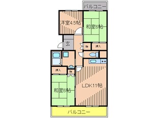 ﾌｫﾙｸ北千里E棟の物件間取画像